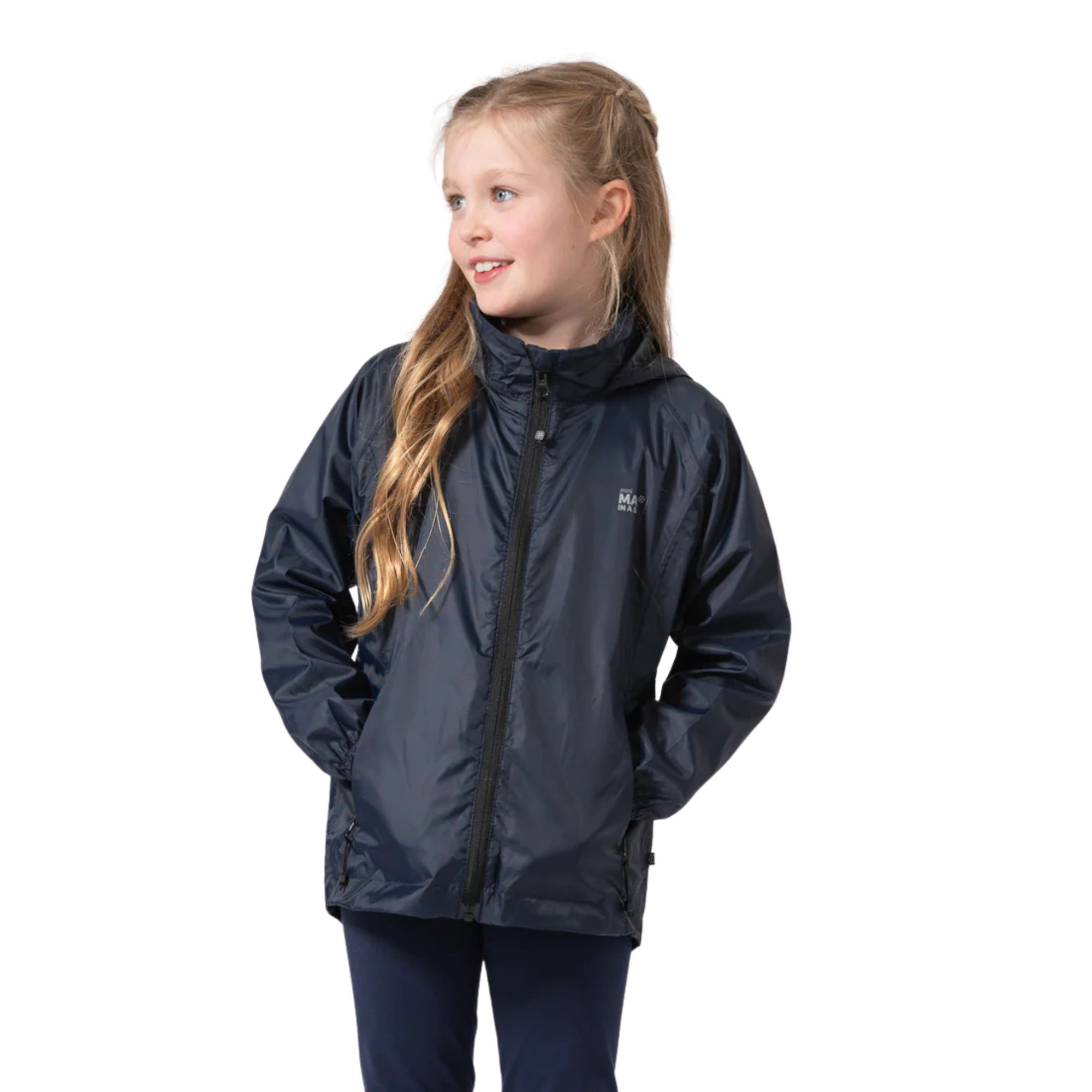 Mac In A Sac Kids Origin 2 Waterproof Jacket (Navy)(Ages 2-13)