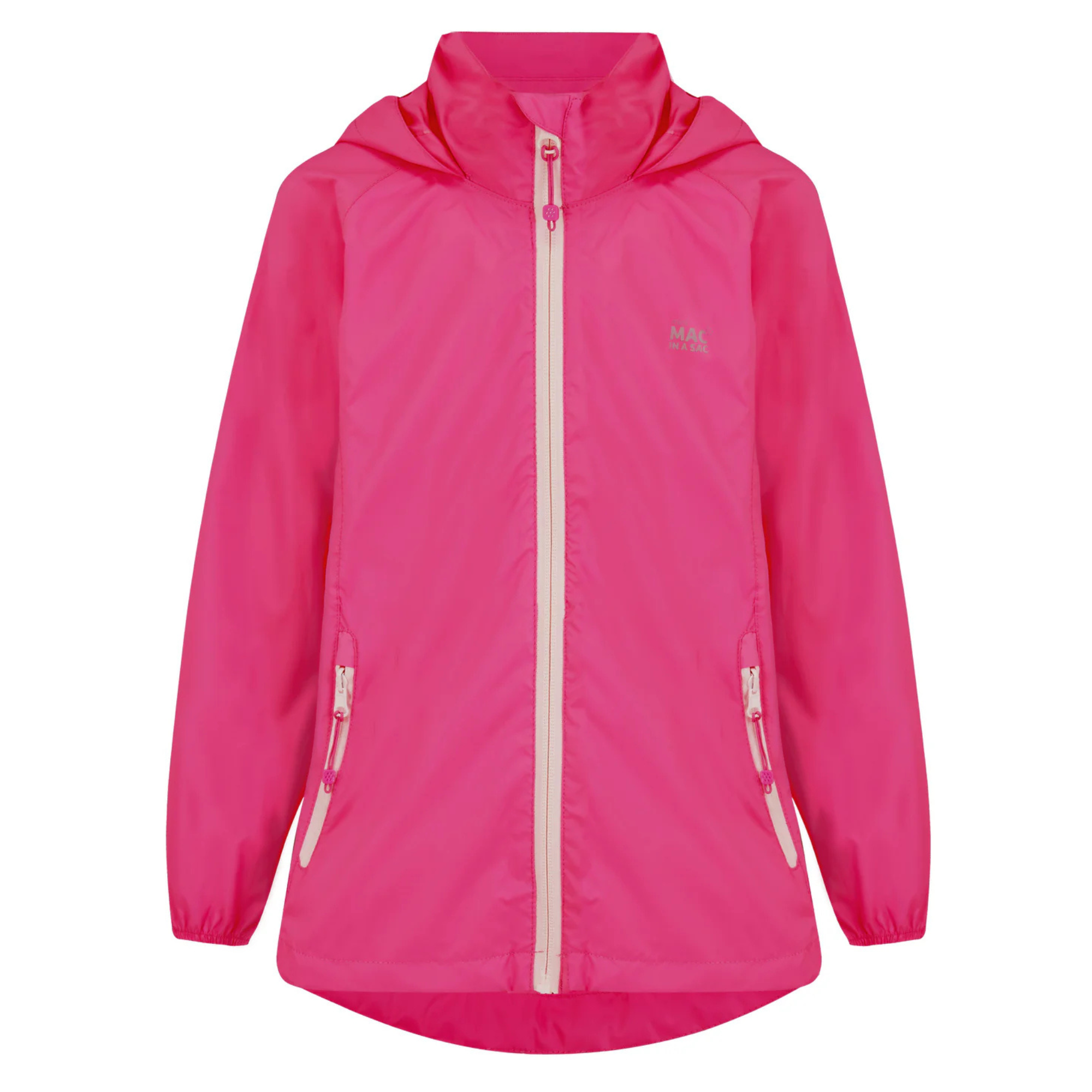 Mac In A Sac Kids Origin 2 Waterproof Jacket (New Pink)(Ages 2-13)