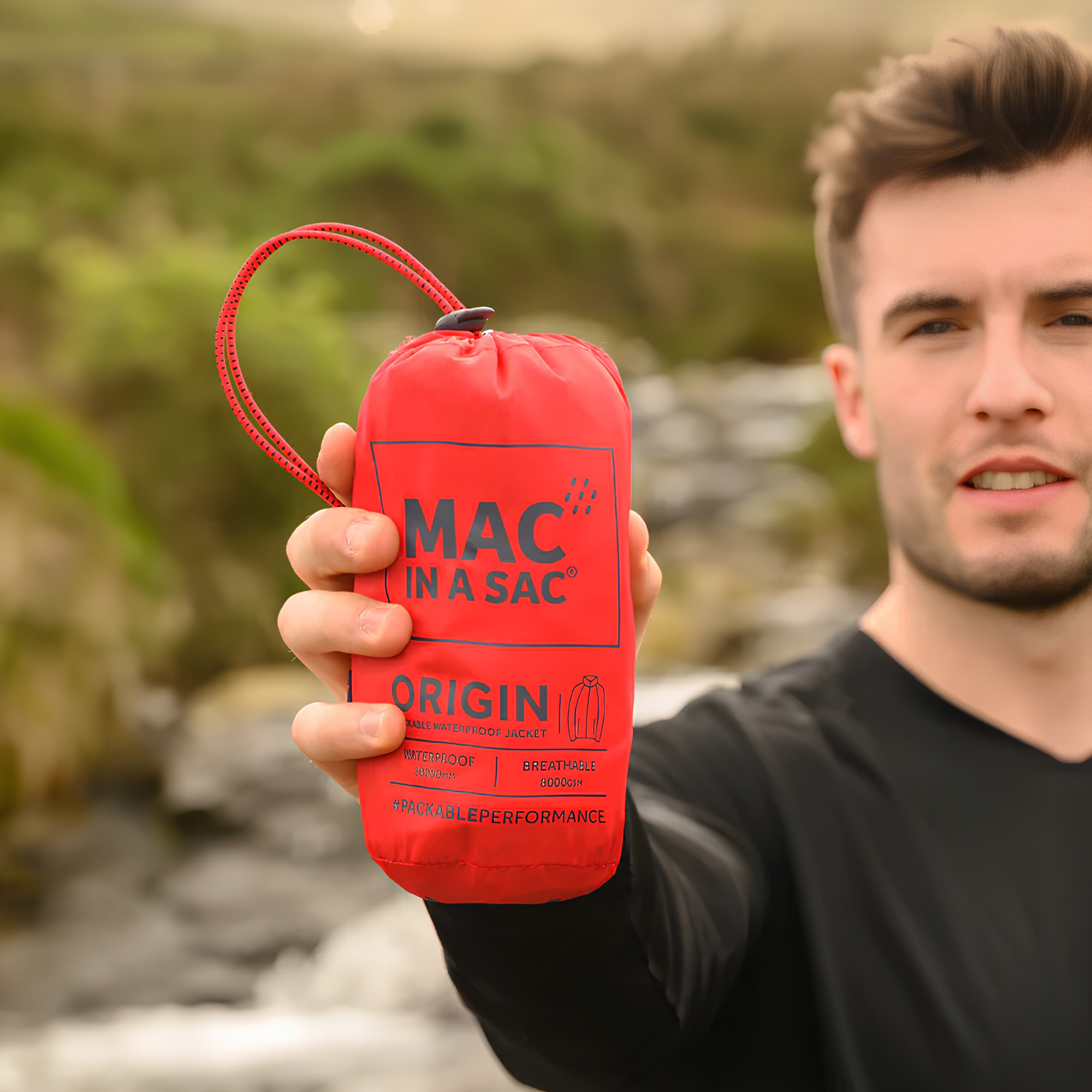 Mac In A Sac Unisex Origin 2 Waterproof Jacket (Red)