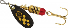 Load image into Gallery viewer, Mepps Black Fury Spinning Metal Lure (3.5g/Size 1)(Black/Yellow)