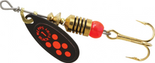 Load image into Gallery viewer, Mepps Black Fury Spinning Metal Lure (3.5g/Size 1)(Black/Orange)