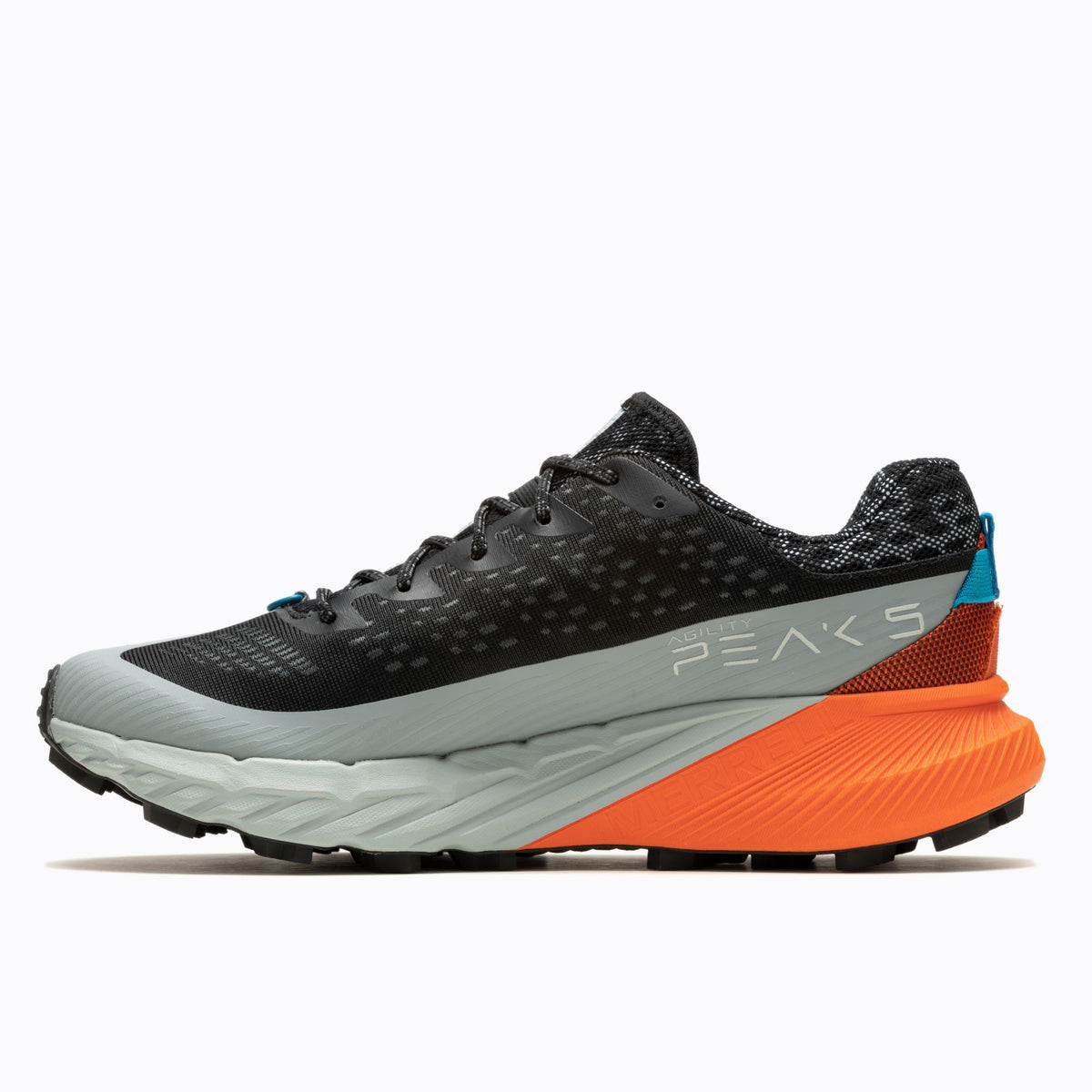 Merrell Mens Agility Peak 5 Trail Running Shoes Black Tangerine