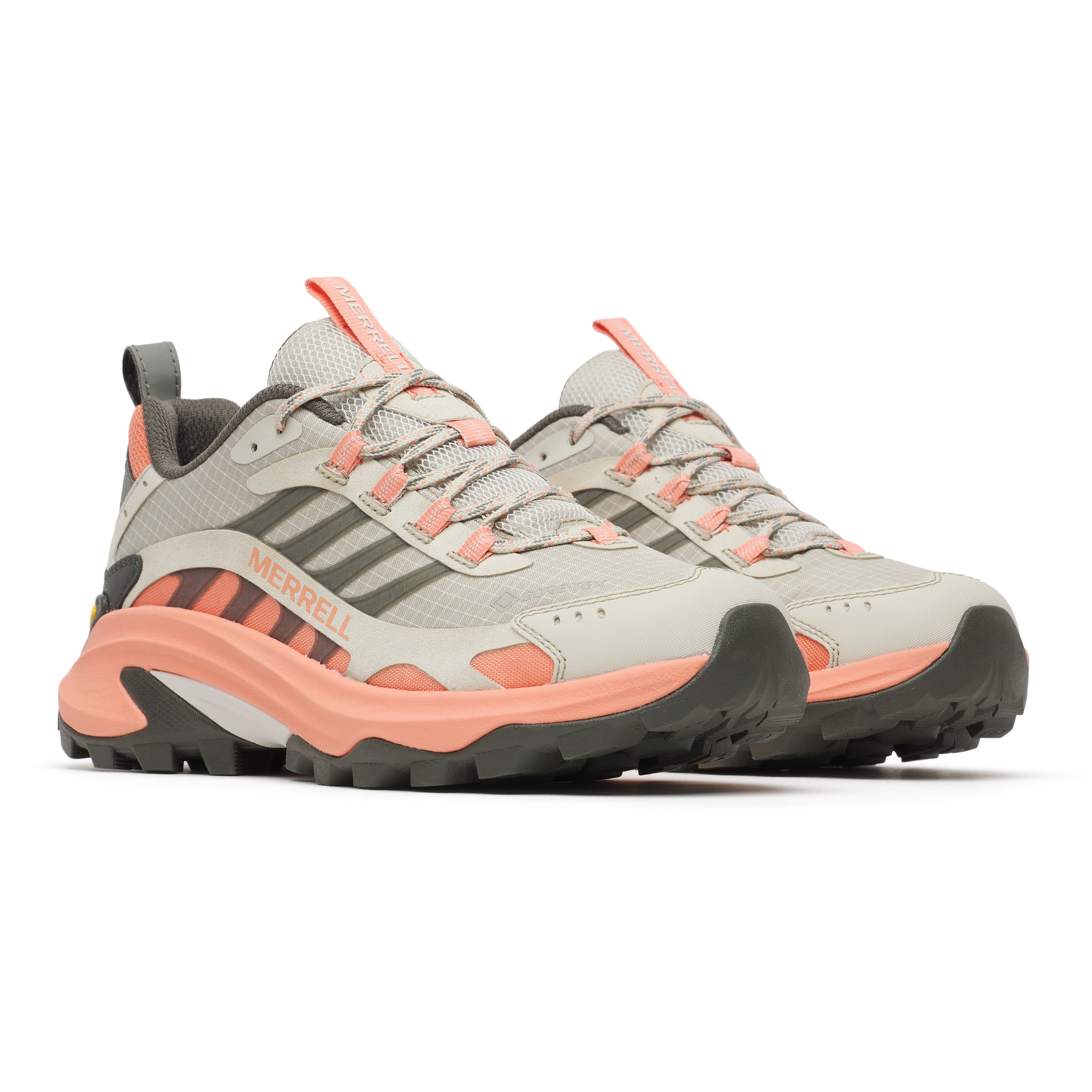 Merrell Women's Moab Speed 2 Vegan Gore-Tex Trail Shoes Basalt Vermillion J00005349