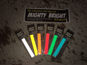 Dennett Mighty Bright Reflective Tip Tape (White)(4 Strips)
