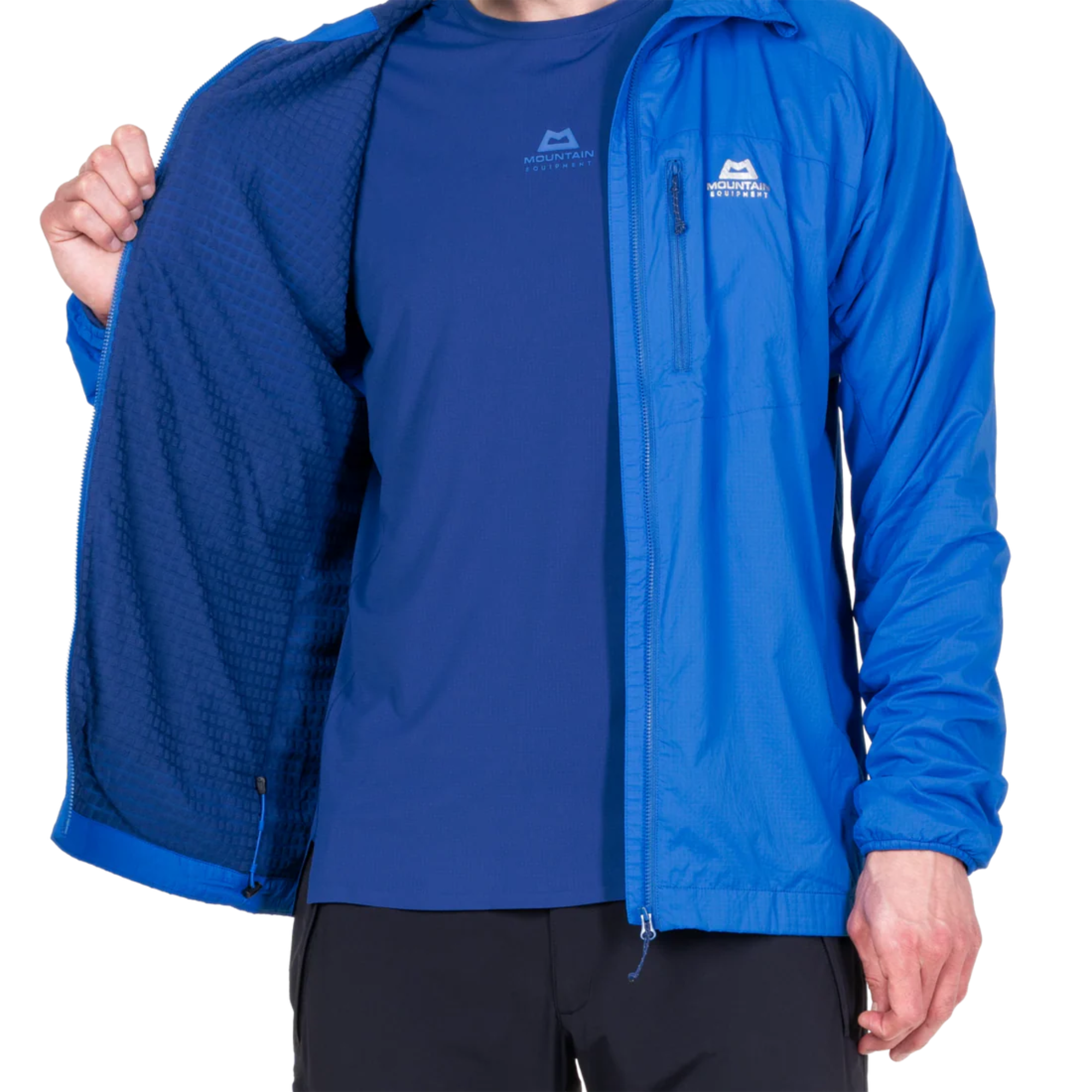 Mountain Equipment Men's Aerotherm Hooded Softshell Jacket (Atlantic Blue)