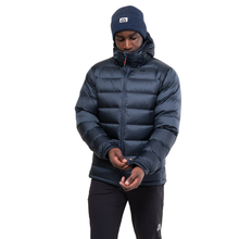 Load image into Gallery viewer, Mountain Equipment Men's Lightline 700 Fill Hooded Down Insulated Jacket (Blue Nights/Cosmo Lining)
