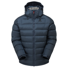 Load image into Gallery viewer, Mountain Equipment Men's Lightline 700 Fill Hooded Down Insulated Jacket (Blue Nights/Cosmo Lining)