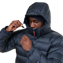 Load image into Gallery viewer, Mountain Equipment Men's Lightline 700 Fill Hooded Down Insulated Jacket (Blue Nights/Cosmo Lining)