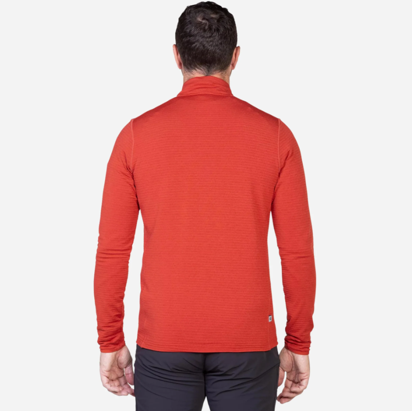 Mountain Equipment Men s Lumiko Half Zip Fleece Top RedRock Ombre