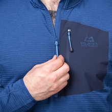 Load image into Gallery viewer, Mountain Equipment Men's Lumiko Half Zip Fleece Top (Admiral/Cosmos)