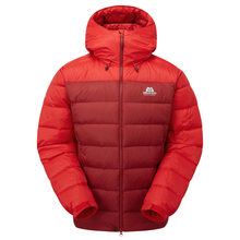 Load image into Gallery viewer, Mountain Equipment Men's Senja 700 Fill Hooded Down Insulated Jacket (Merlot/Chili)