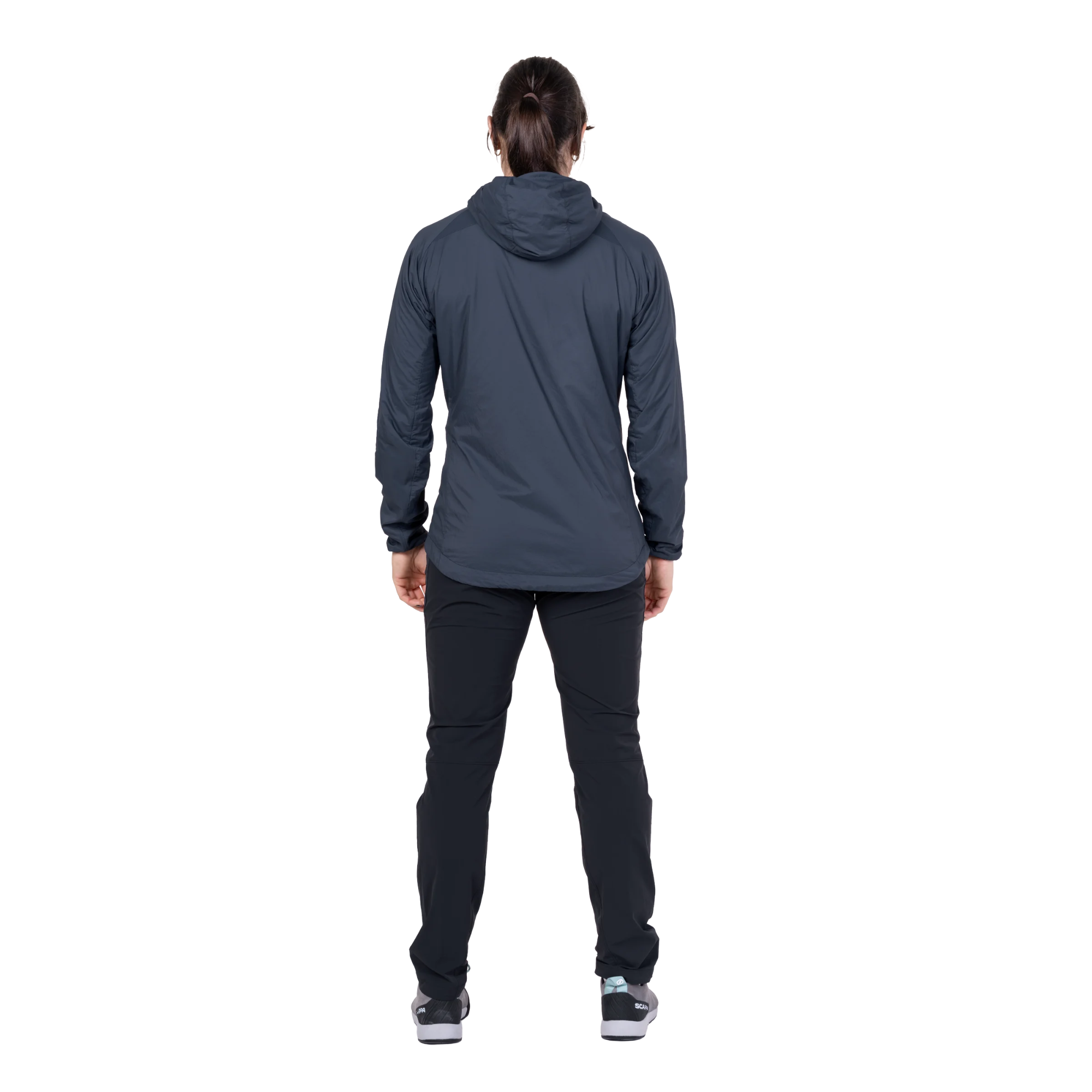 Mountain Equipment Women's Aerotherm Hooded Softshell Jacket (Blue Nights)