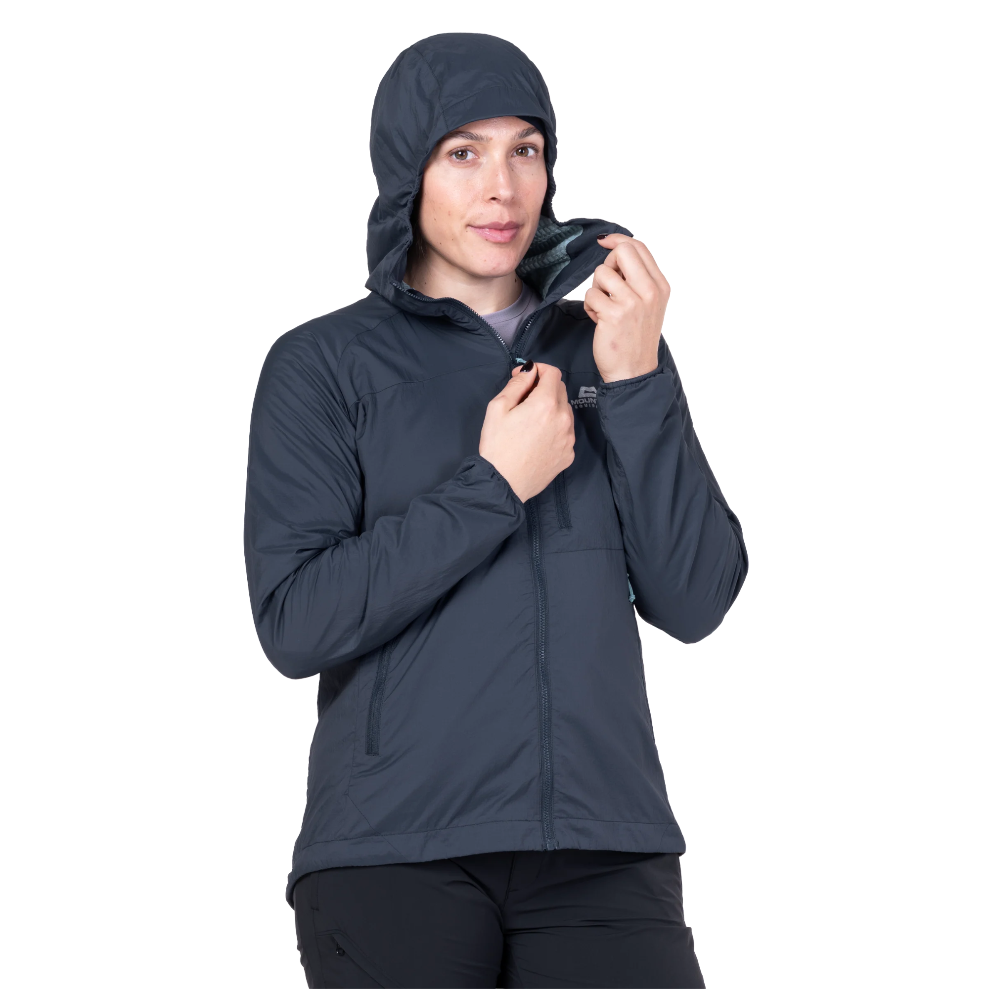 Mountain Equipment Women's Aerotherm Hooded Softshell Jacket (Blue Nights)