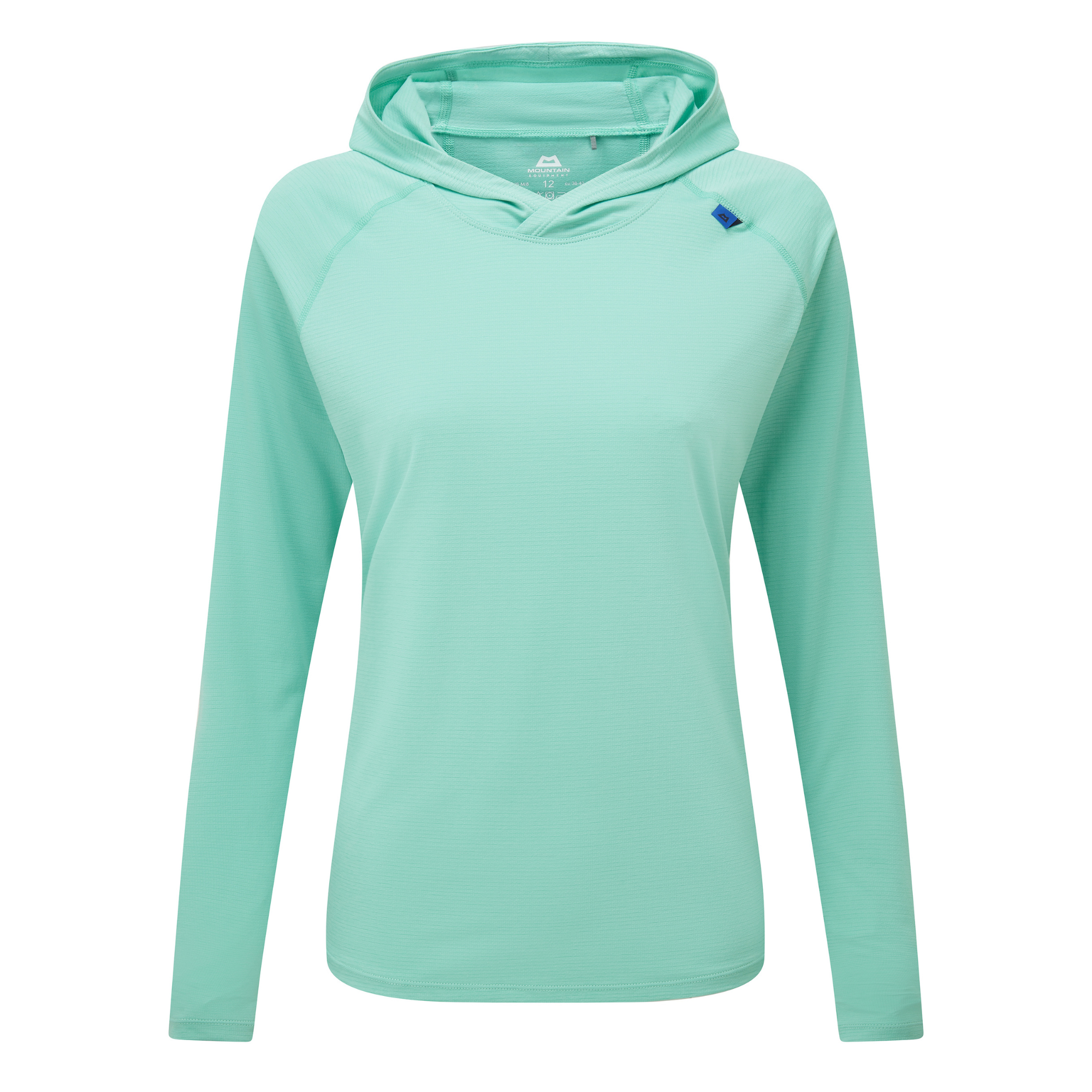 Mountain Equipment Women's Glace Hooded Long Sleeve Technical Top (Aqua)