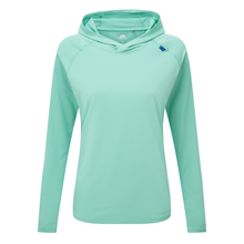 Load image into Gallery viewer, Mountain Equipment Women's Glace Hooded Long Sleeve Technical Top (Aqua)