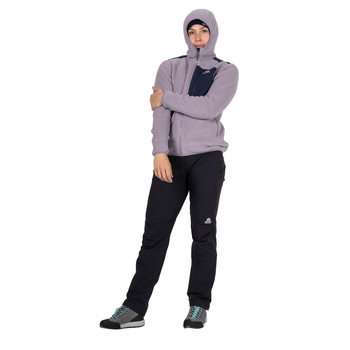 Mountain Equipment Women's Highpile Hooded Full Zip Fleece (Allium/Cosmos)