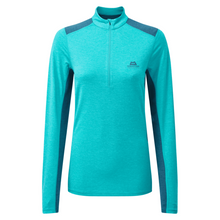 Load image into Gallery viewer, Mountain Equipment Women's Nava Long Sleeve Zip Technical Top (Topaz/Majolica)