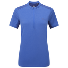 Load image into Gallery viewer, Mountain Equipment Women's Nava Short Sleeve Half Zip Technical Tee (Vivid/Clematis)
