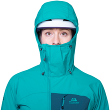 Load image into Gallery viewer, Mountain Equipment Women's Squall Hooded Softshell Jacket (Topaz/Majolica)