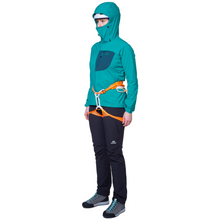 Load image into Gallery viewer, Mountain Equipment Women's Squall Hooded Softshell Jacket (Topaz/Majolica)