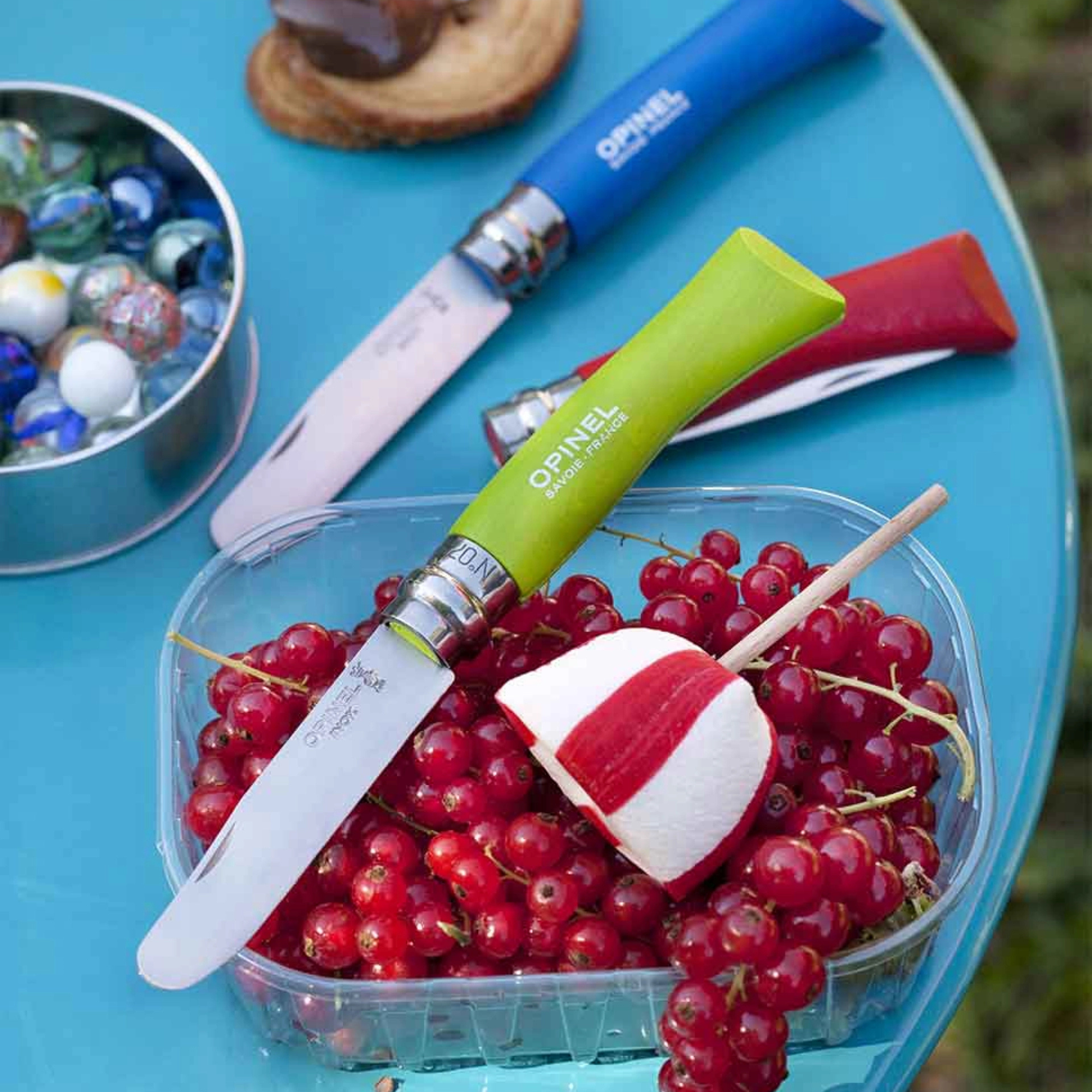 My First Opinel Kids #7 Stainless Steel Round Ended Knife (Apple)