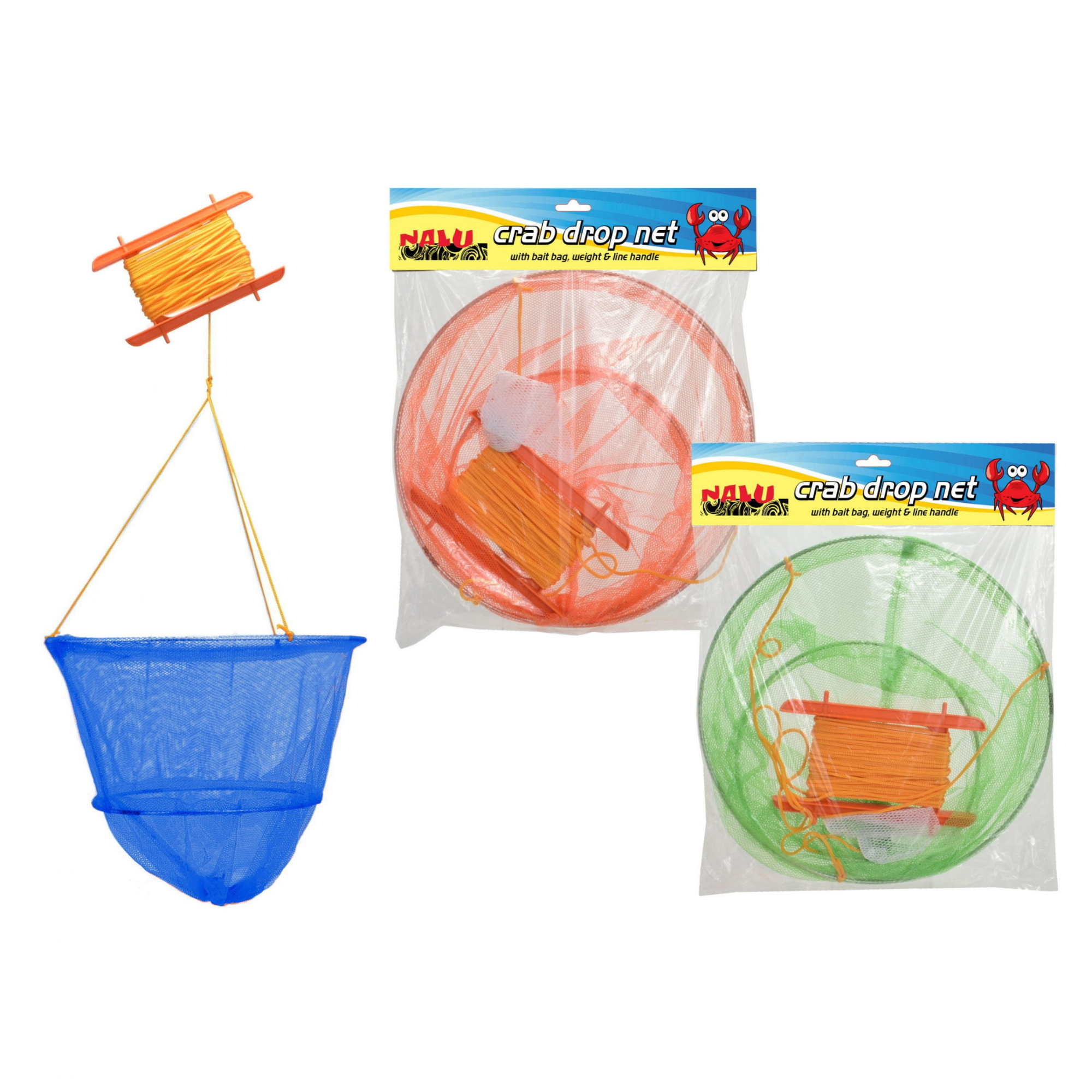 Nalu Kids Crab Drop Net with Bait Bag (Green)