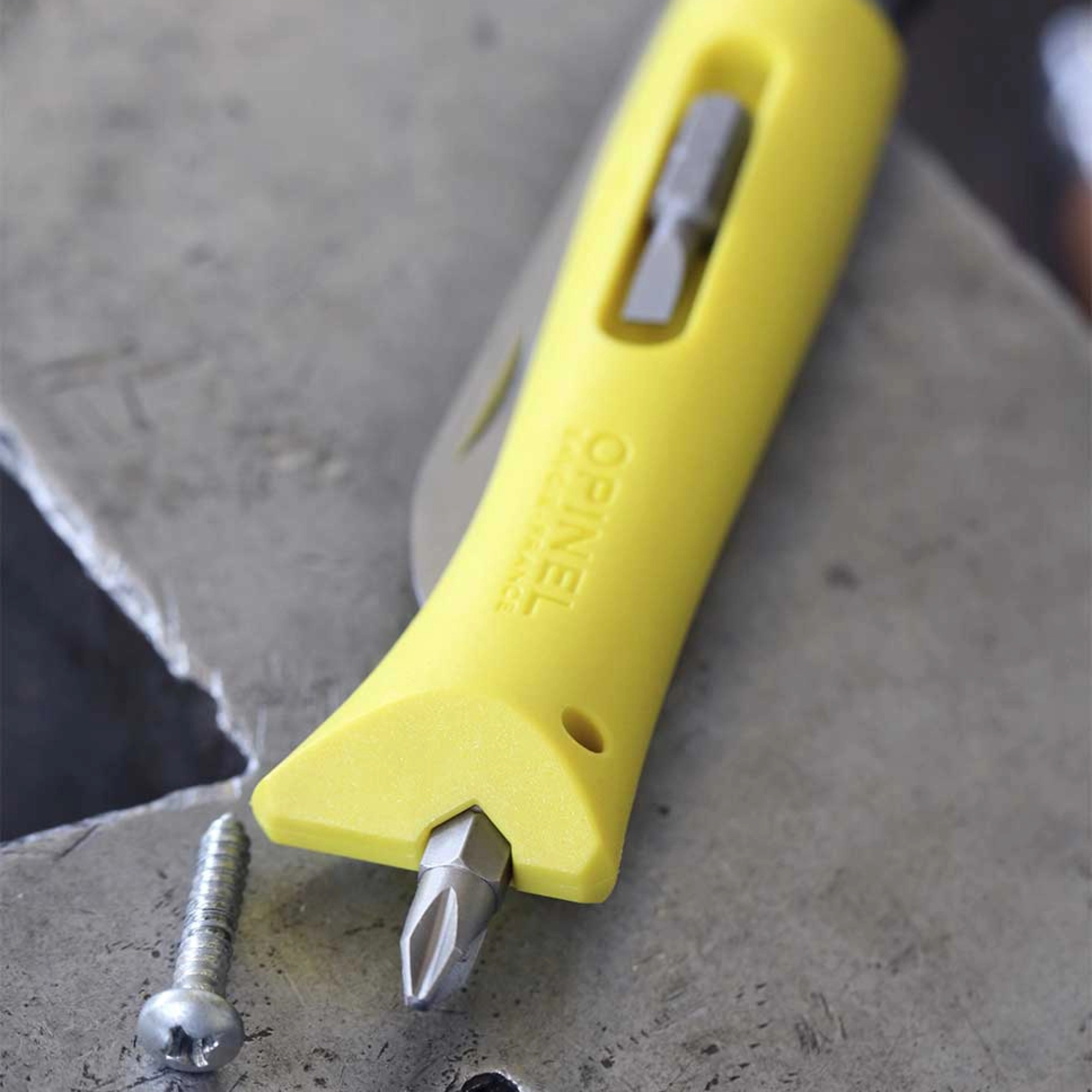 Opinel #9 DIY Stainless Steel Folding Tool Knife (Yellow)