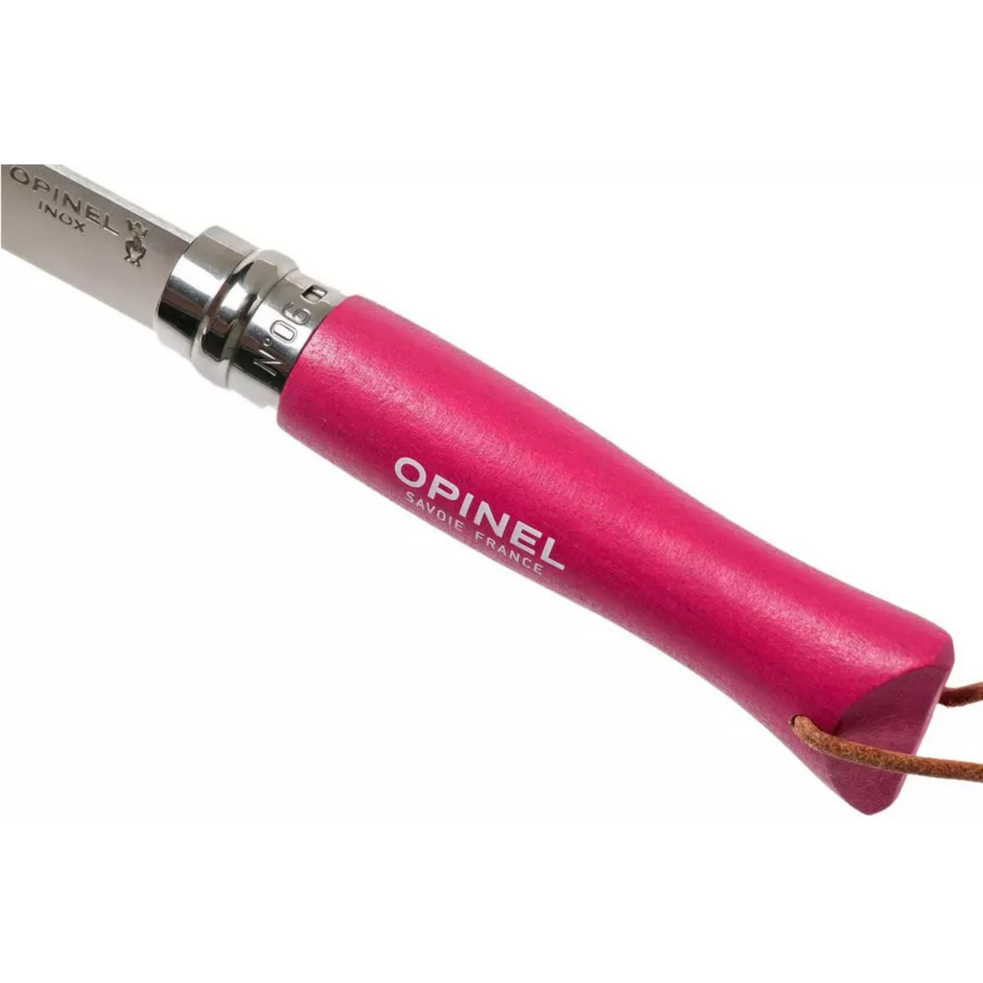 Opinel #6 Stainless Steel Bushwhacker Trekking Folding Pocket Knife (Raspberry)