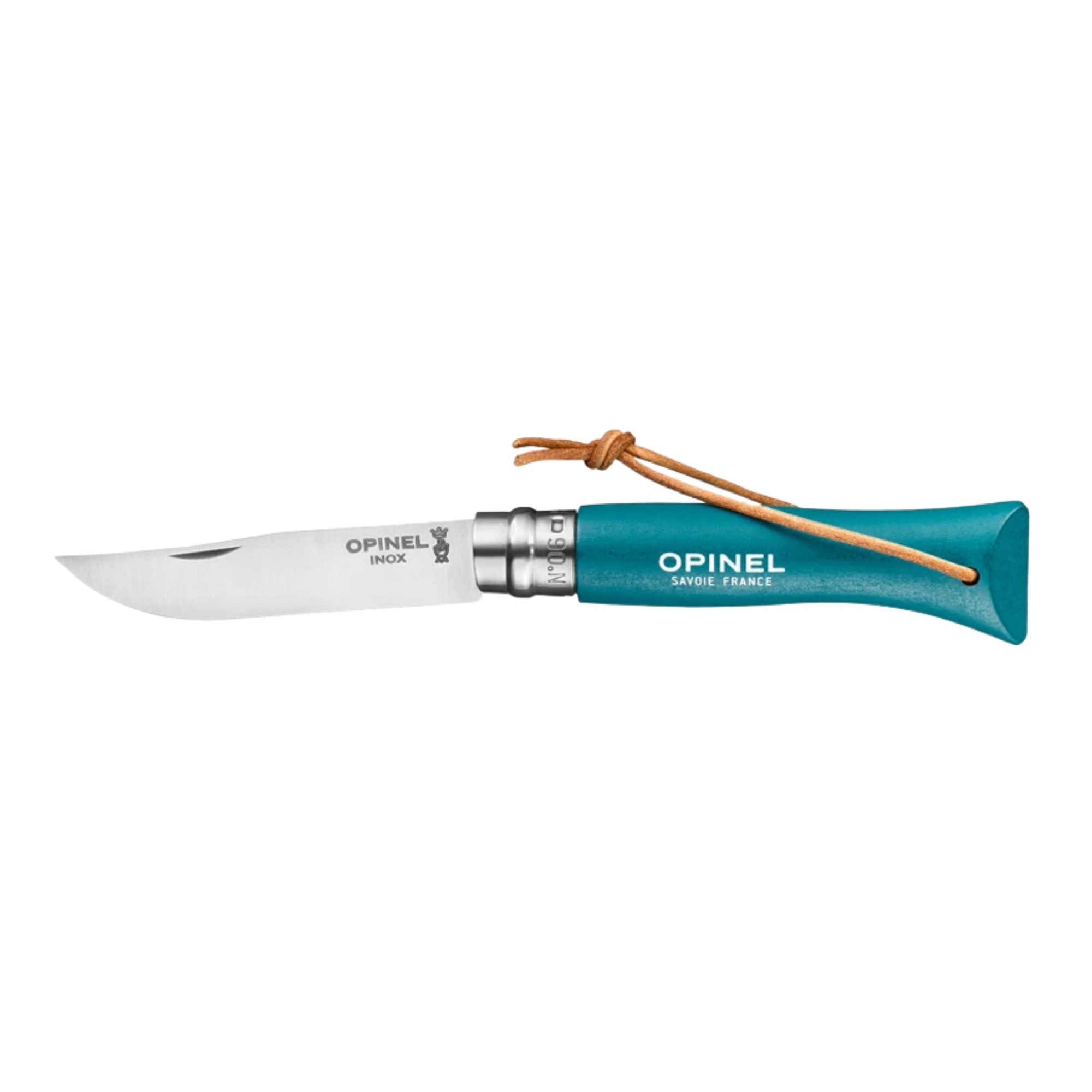 Opinel #6 Stainless Steel Bushwhacker Trekking Folding Pocket Knife (Turquoise)