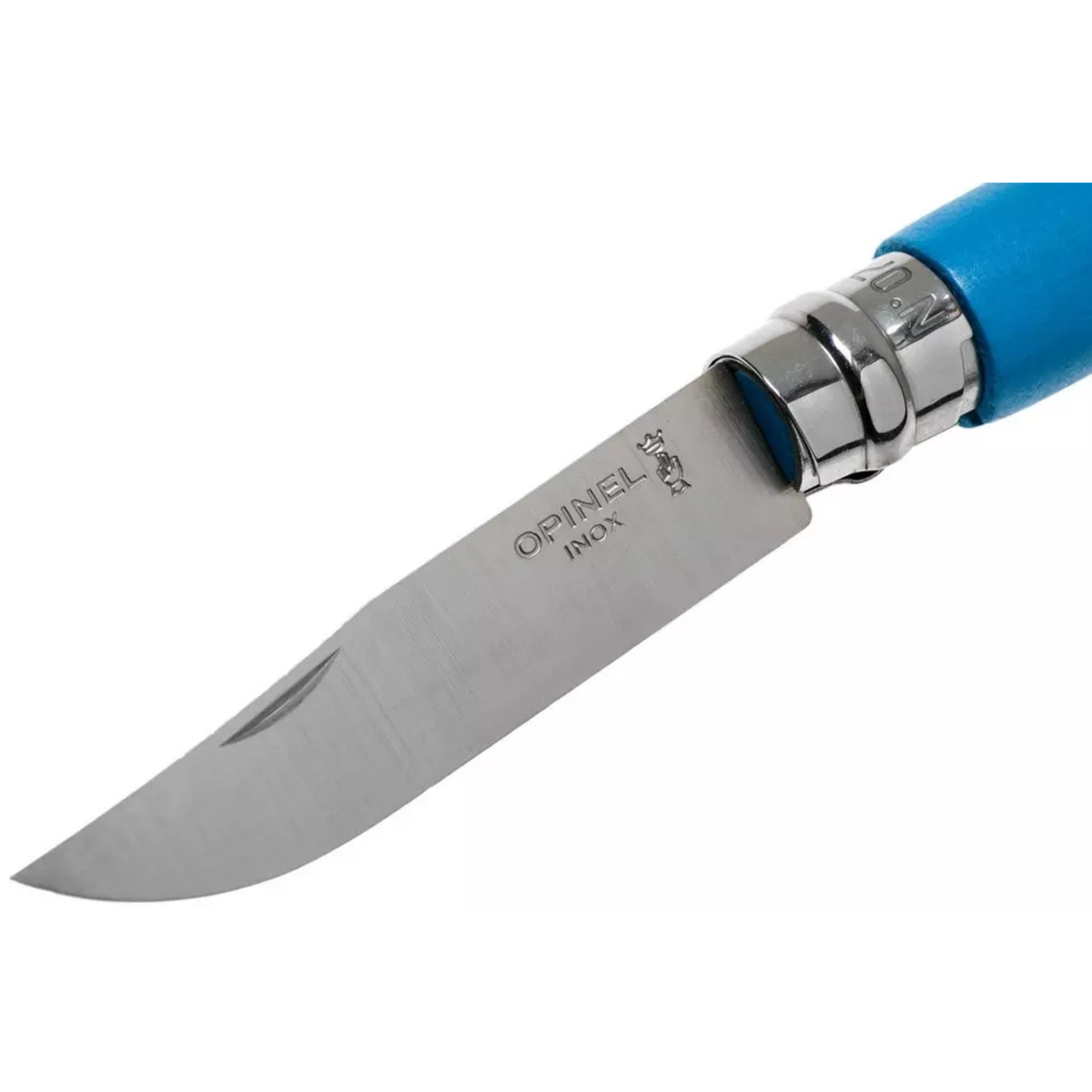 Opinel #7 Stainless Steel Bushwhacker Trekking Folding Pocket Knife (Cyan Blue)