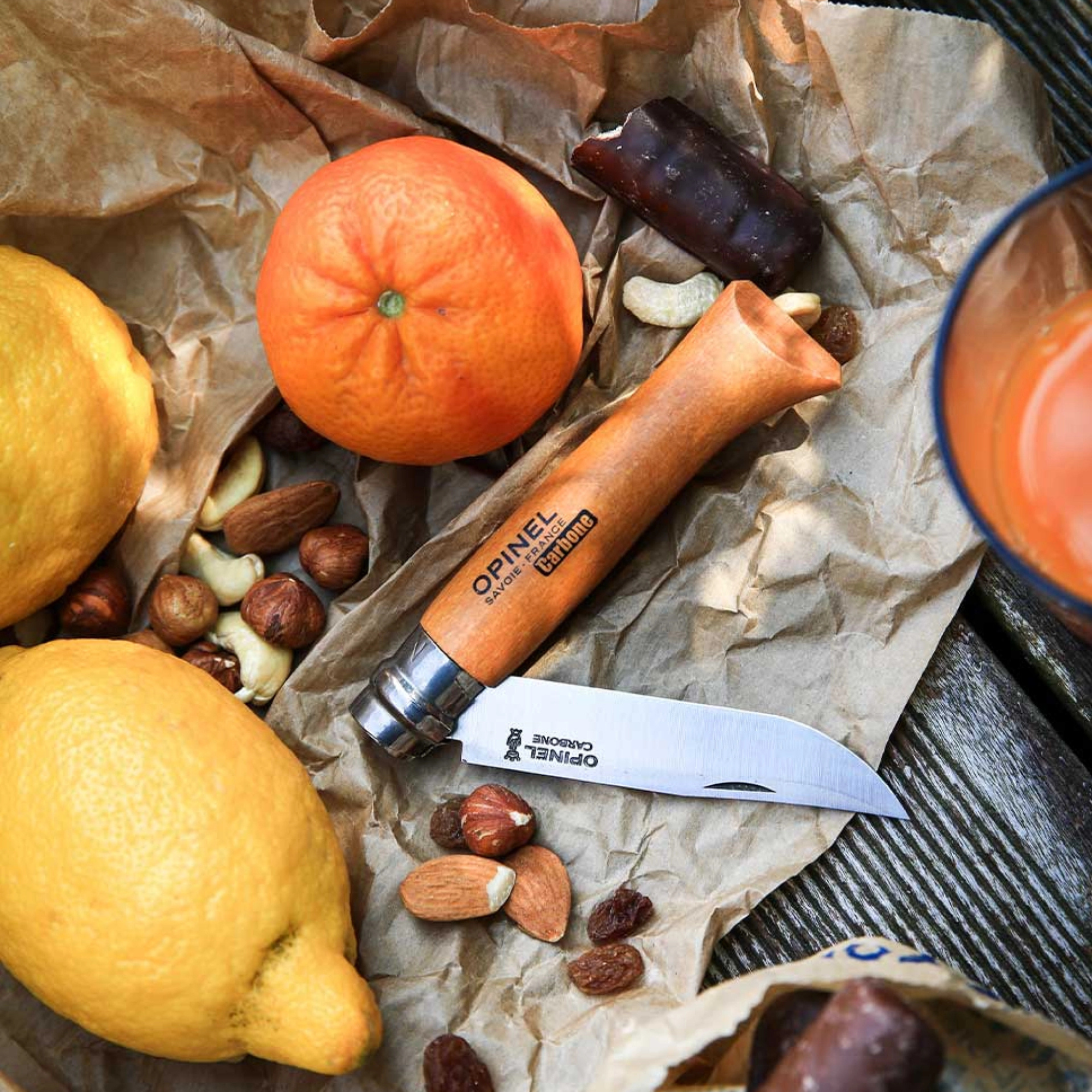 Opinel #8 Carbon Blade Folding Pocket Knife (Loose)