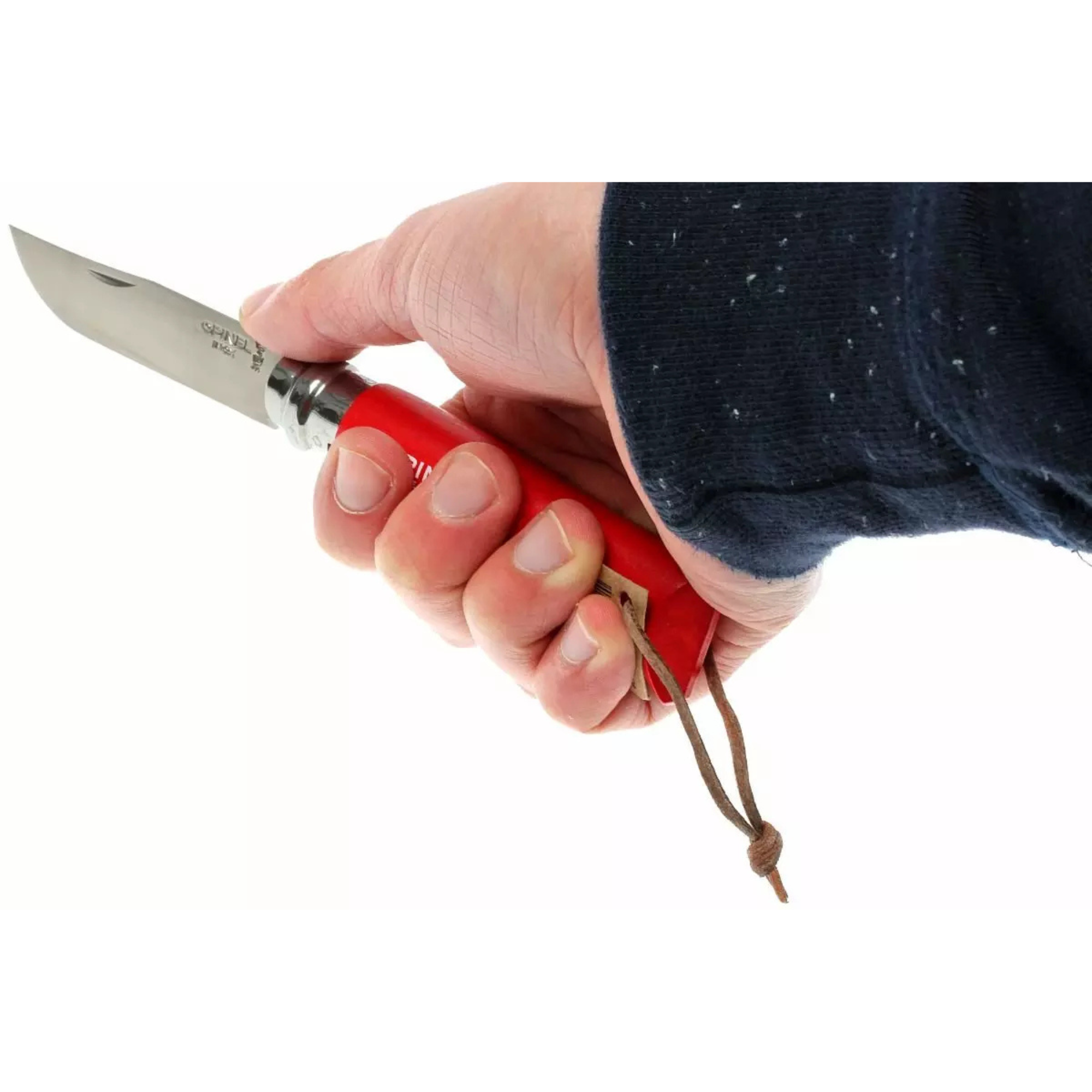 Opinel #8 Stainless Steel Bushwhacker Trekking Folding Pocket Knife (Red)