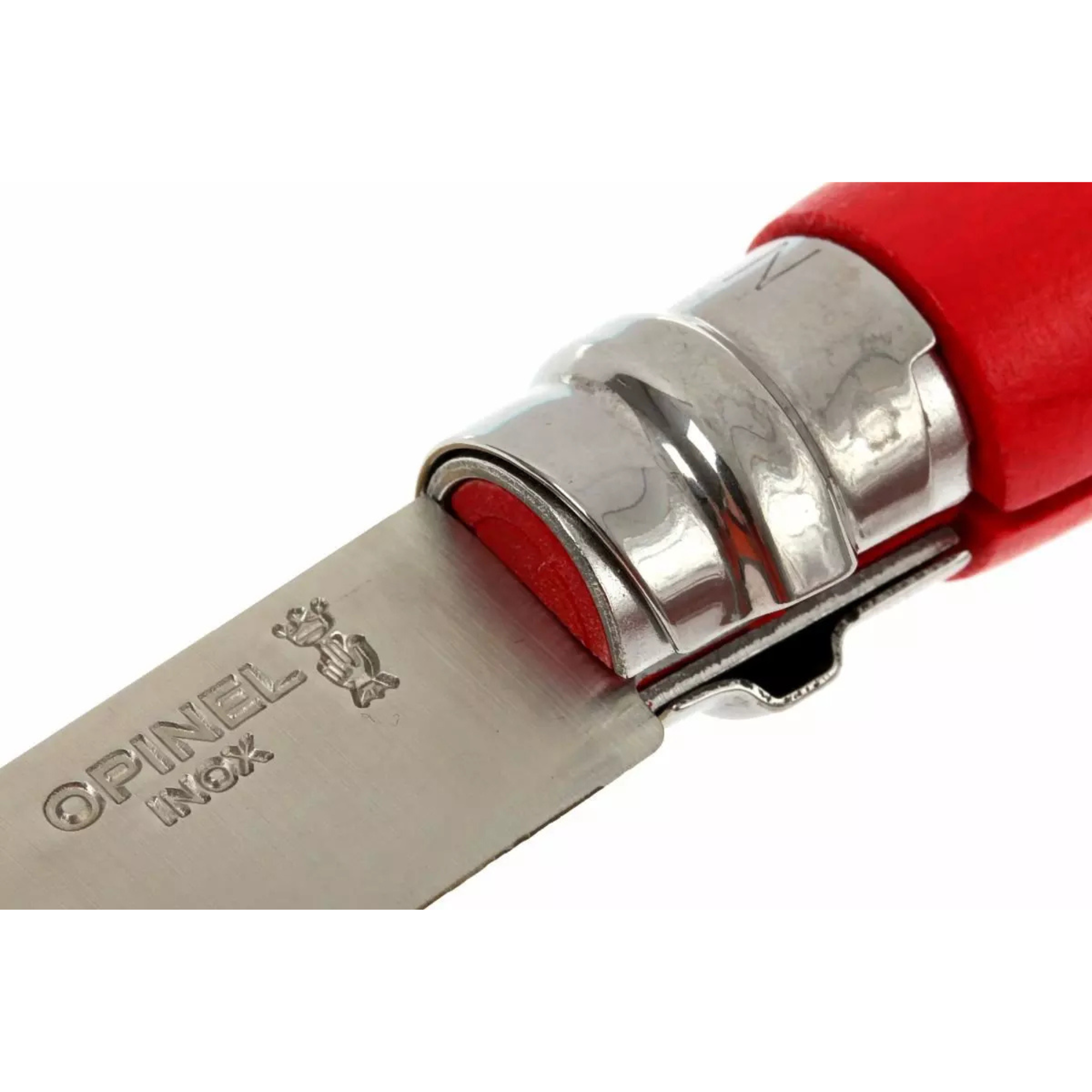 Opinel #8 Stainless Steel Bushwhacker Trekking Folding Pocket Knife (Red)