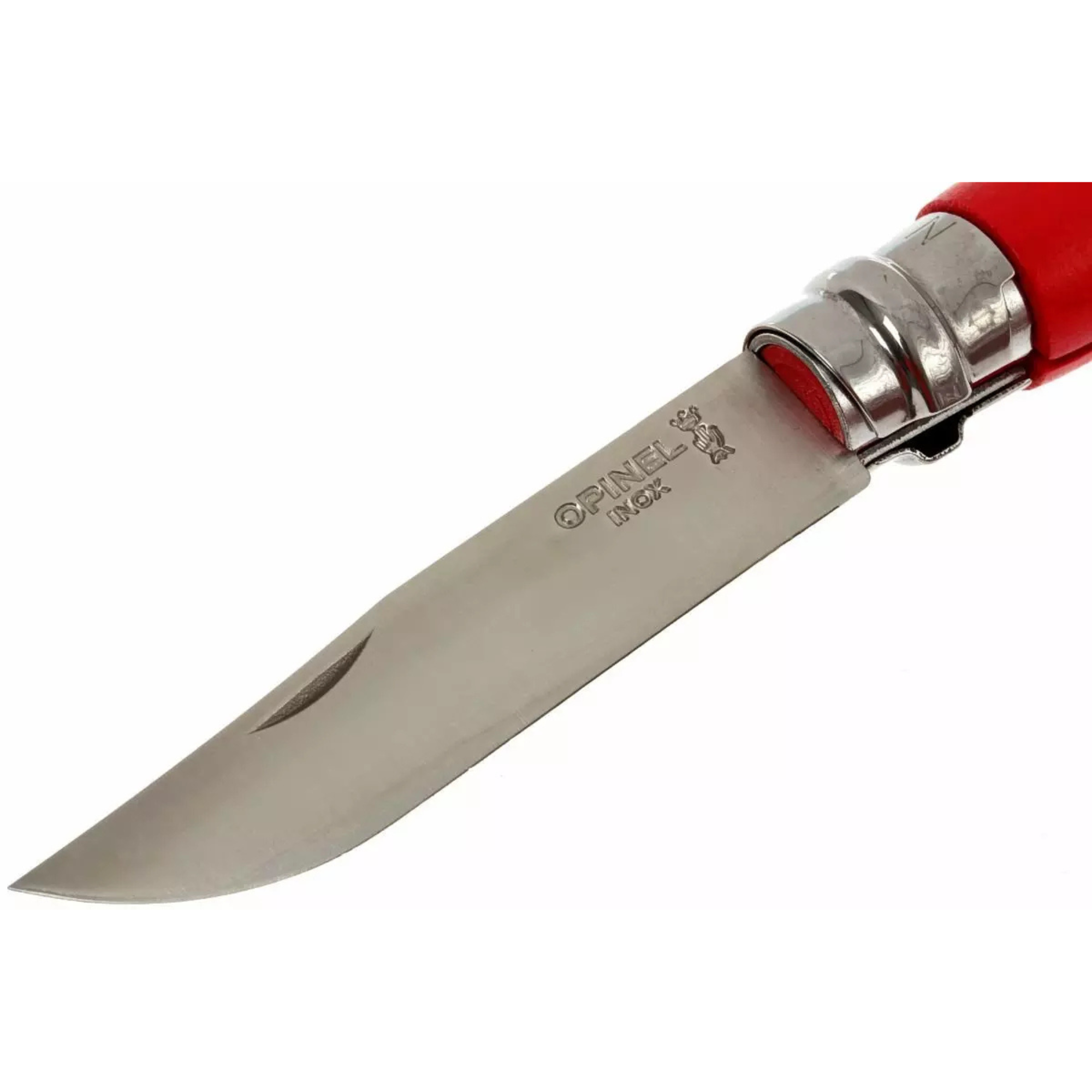 Opinel #8 Stainless Steel Bushwhacker Trekking Folding Pocket Knife (Red)