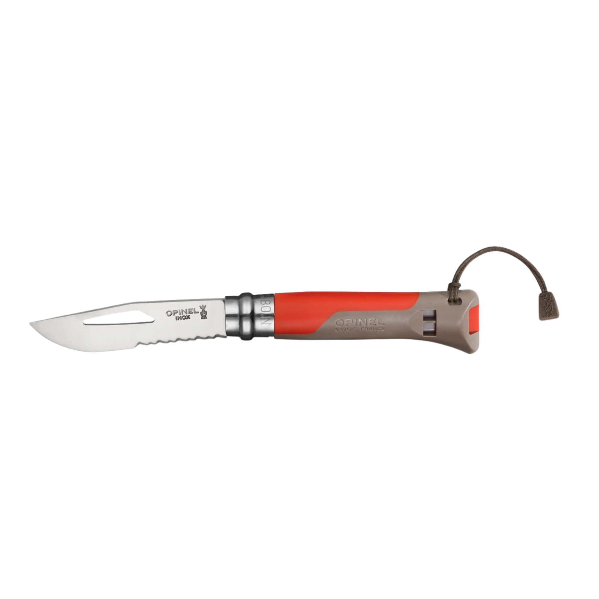 Opinel #8 Stainless Steel Outdoor Knife (Earth/Red)