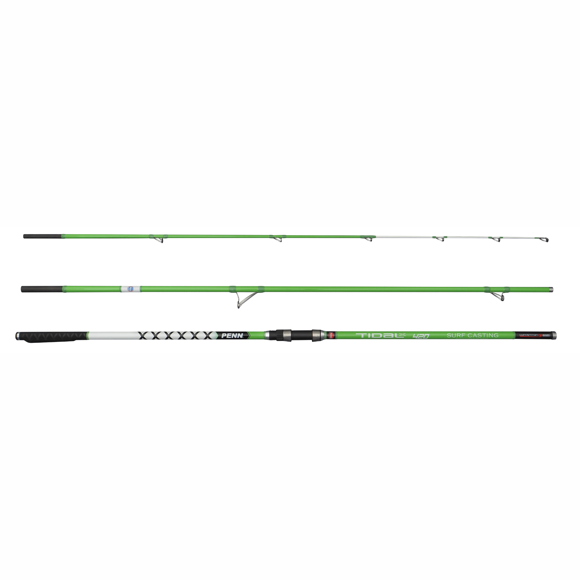 Penn 14ft 9in 4.2m Tidal X Lowrider Solid Carbon Tip 3 Section Beachcasting Beachcaster Surf Rod 50-200g 1621311