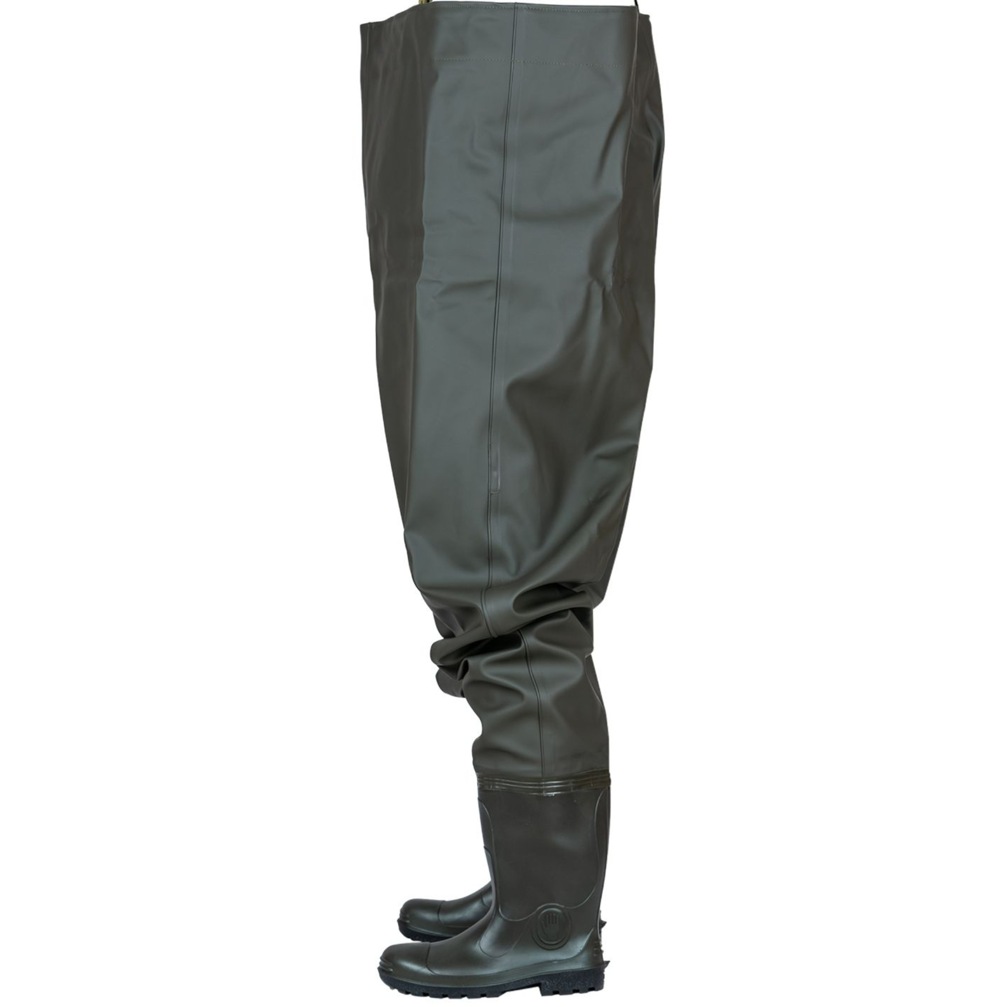 Pros Unisex PVC/Polyester Bootfoot Cleated Chest Waders (Olive Green)