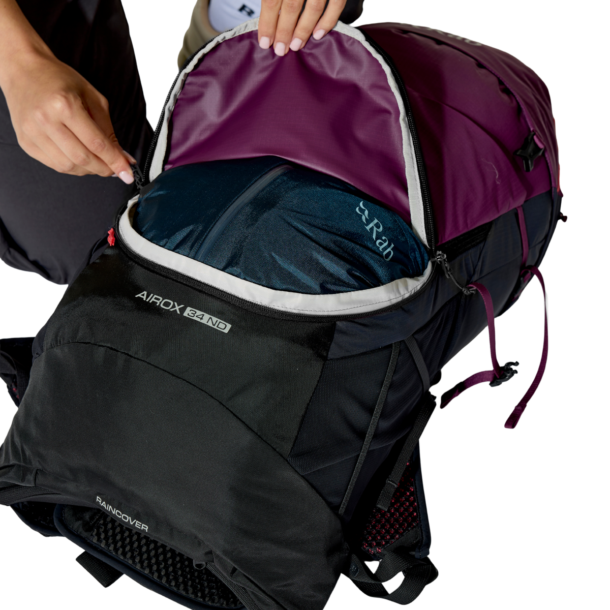 Rab Airox Narrow Dimension ND34L Daysack Mulberry Black MBL QAQ-15