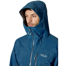 Load image into Gallery viewer, Rab Men's Downpour Mountain 2.5L Waterproof Jacket (Tempest Blue)