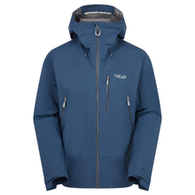 Load image into Gallery viewer, Rab Men's Downpour Mountain 2.5L Waterproof Jacket (Tempest Blue)