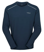 Load image into Gallery viewer, Rab Men's Force Long Sleeve Technical Top (Tempest Blue)