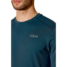 Load image into Gallery viewer, Rab Men's Force Long Sleeve UPF40 Technical Tee (Tempest Blue)