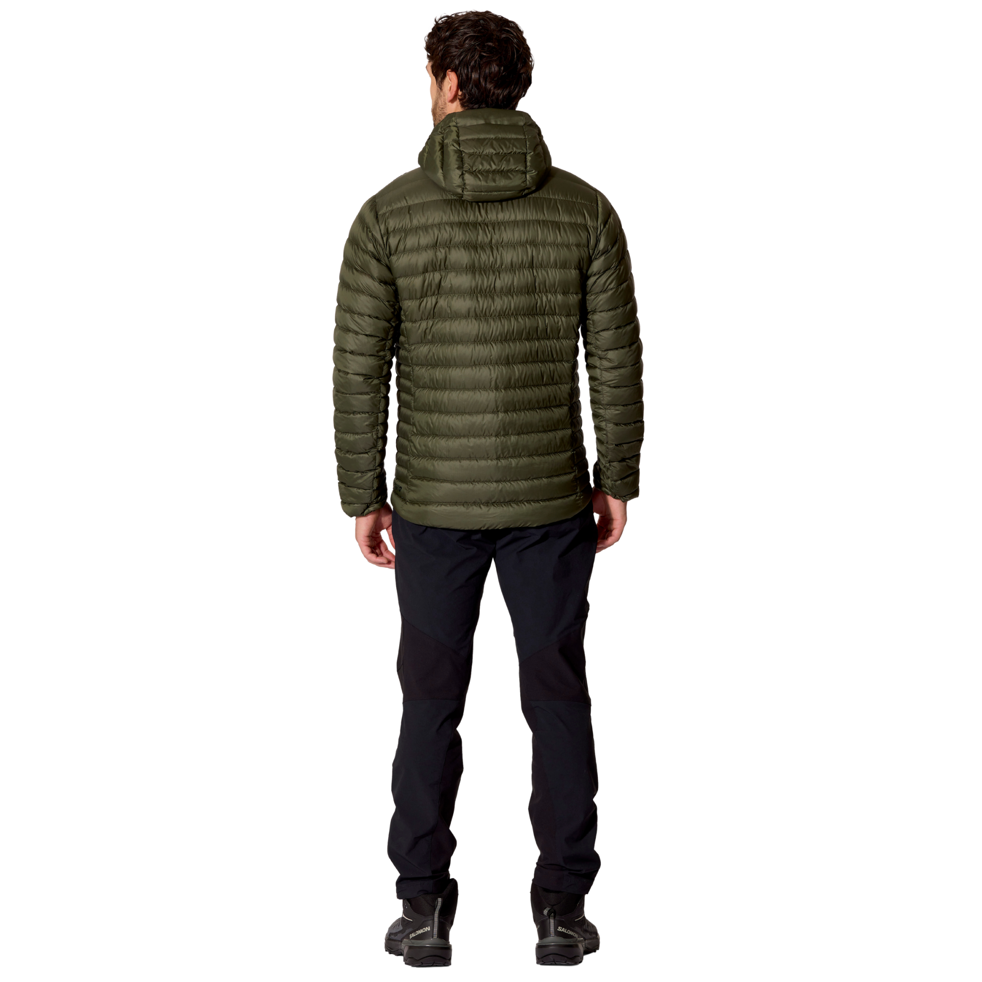 Rab Men's Microlight Alpine Hooded Down Insulated Jacket Army ARM QDB-92
