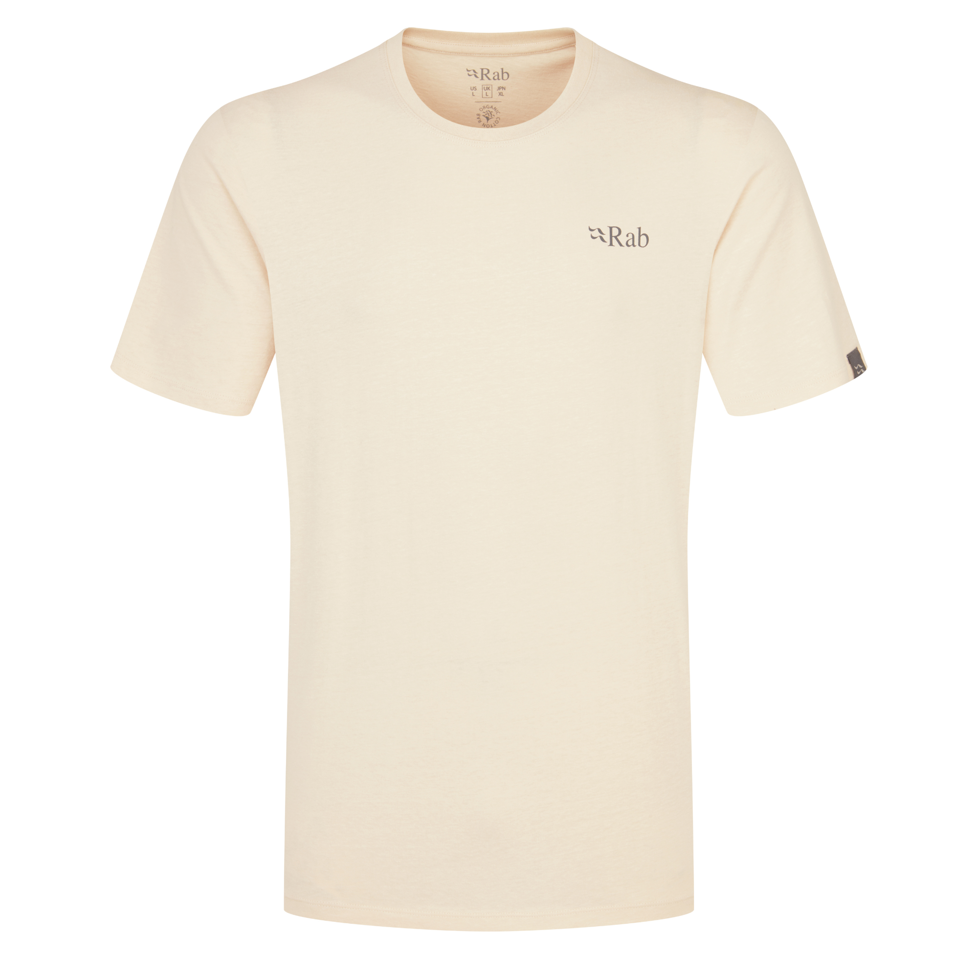 Rab Men's Stance Mountain Peak Organic Cotton Short Sleeve Tee (Ecru)
