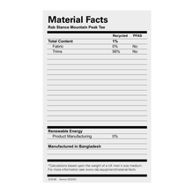 Load image into Gallery viewer, Rab Men's Stance Mountain Peak Organic Cotton Short Sleeve Tee (Tempest Blue)