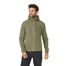 Load image into Gallery viewer, Rab Men's Tecton Full Zip Hooded Fleece (Light Khaki)