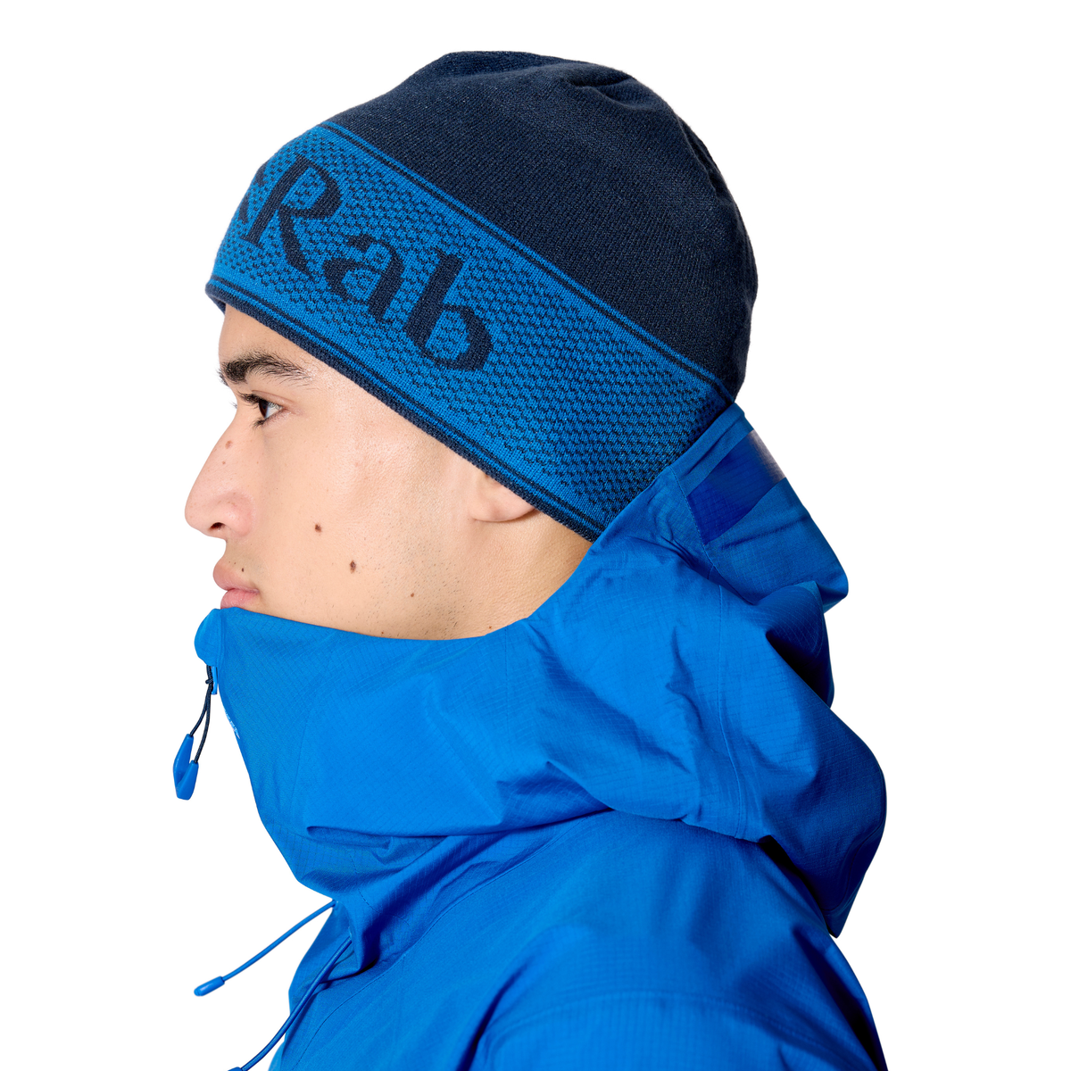 Rab Unisex Logo Band Beanie Hat Tempest Blue Maya Blue QAB-70