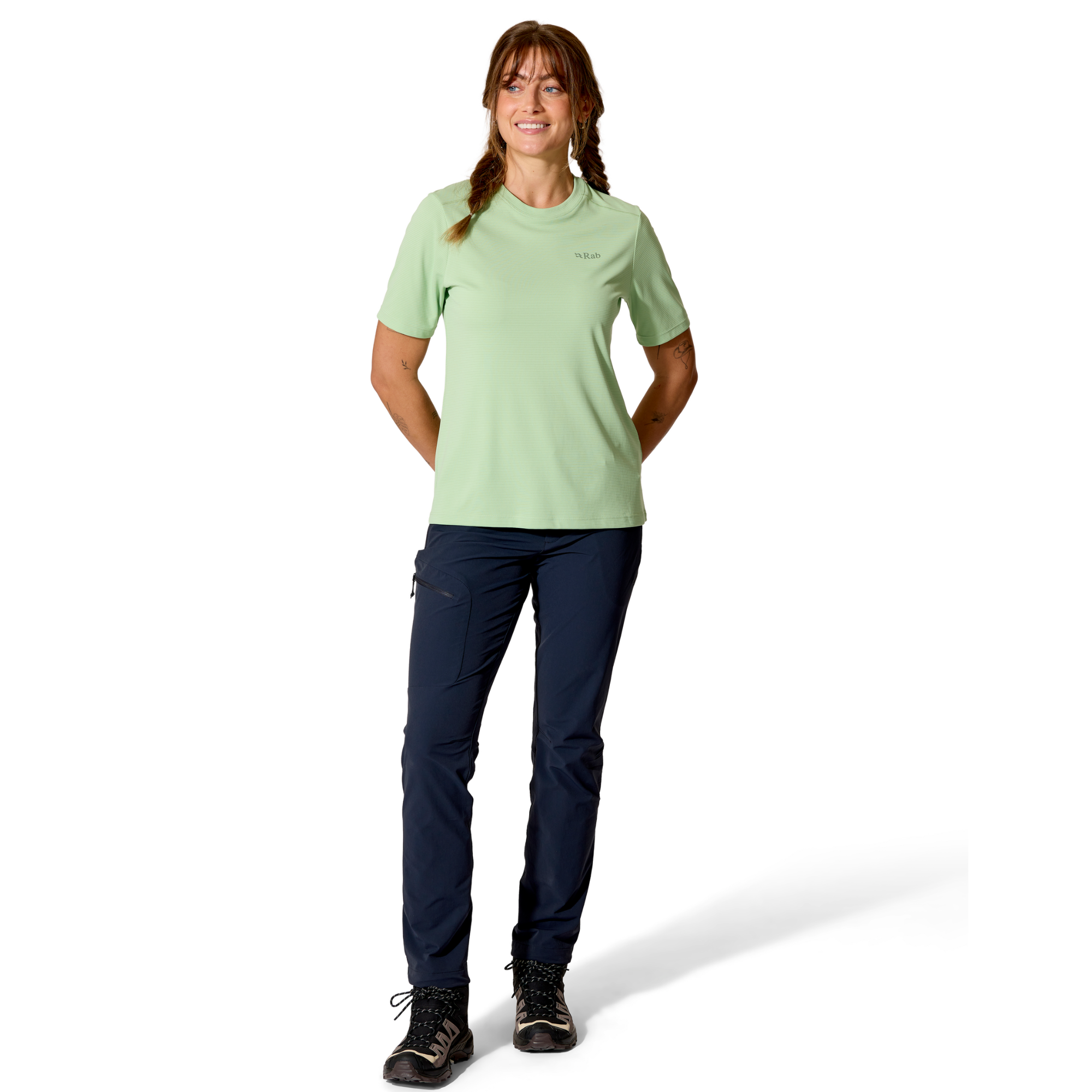 Rab Women's Force UPF40 Short Sleeve Technical Tee (Fig Green)