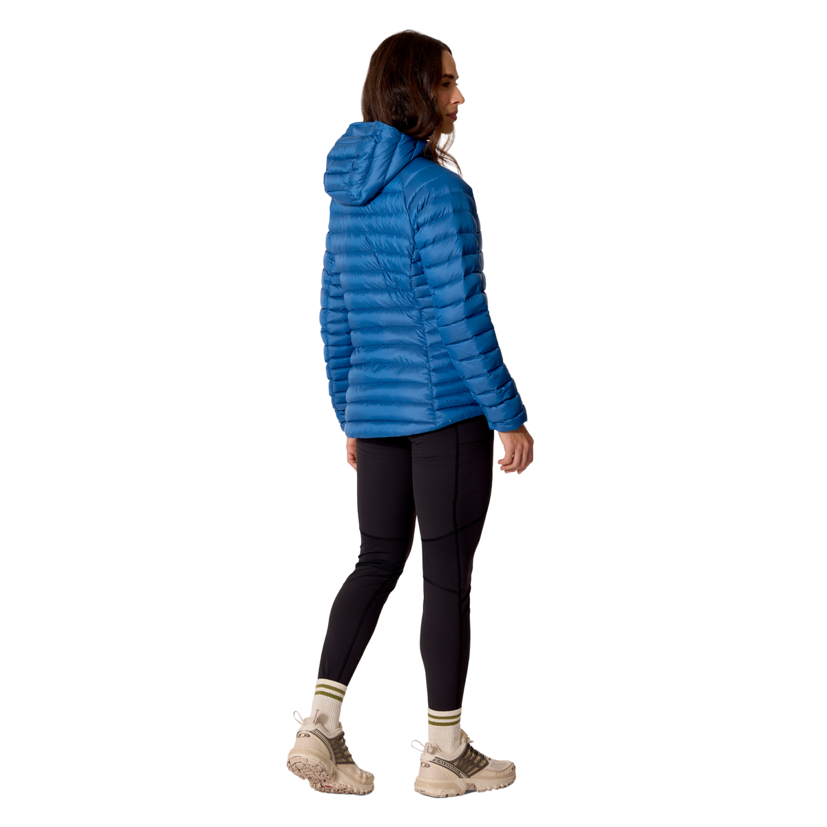 Rab Women's Microlight Alpine Hooded Down Insulated Jacket Dark Bluebird DBL QDB-93