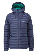 Load image into Gallery viewer, Rab Women&#39;s Microlight Alpine Insulated Down Jacket (Deep Ink/Atlantis)
